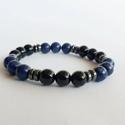 Men's Jewelry Lapis Lazuli Bracelet,..