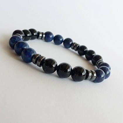 Men's Jewelry Lapis Lazuli Bracelet,..