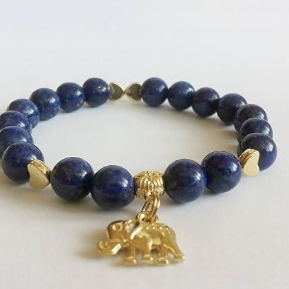 Blue Lapis Bracelet, Stress Relief, Reiki Infused,..